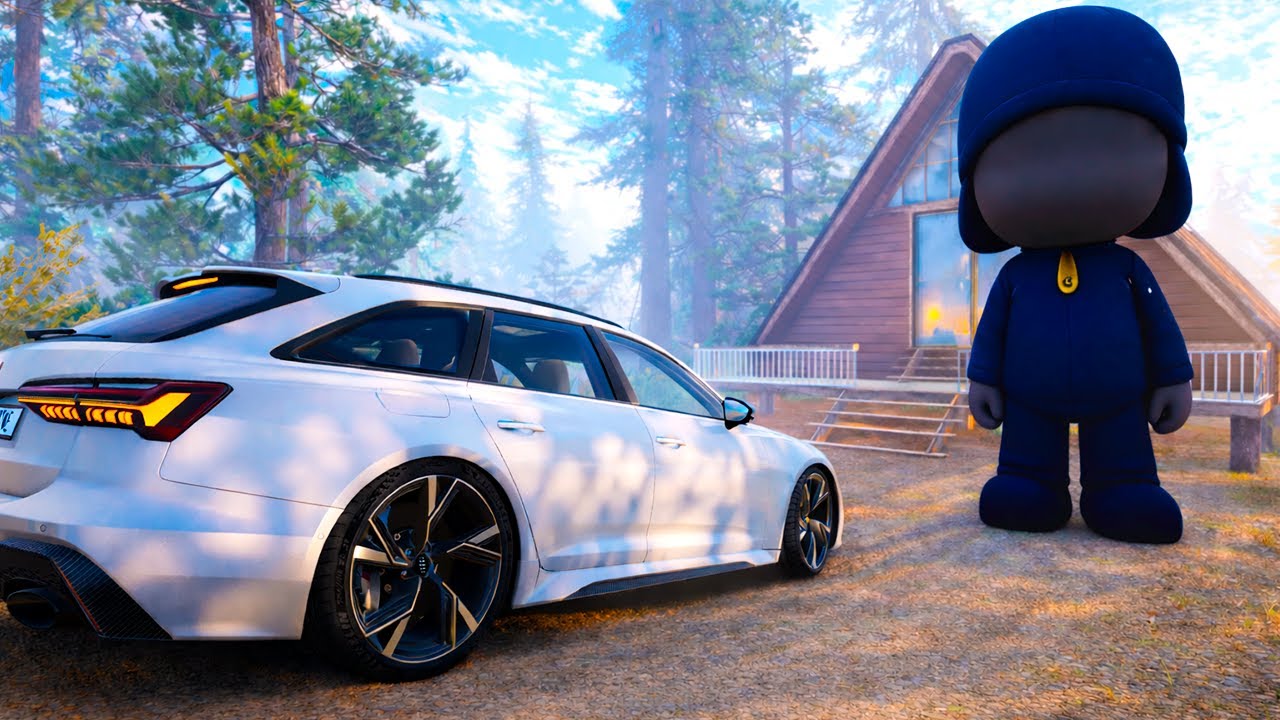 ENCONTREI O POCOYO SEM ROSTO EM UMA CABANA CHEIA DE NEBLINA NA FLORESTA! BeamNG.drive