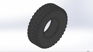 SolidWorks Tutorial en español - ejercicio 12 neumático de vehículo
