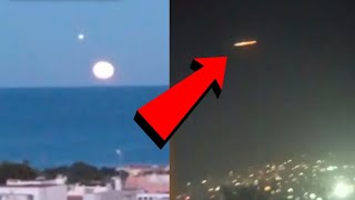 A UFO was seen over the city in Mexico again! UFO suddenly appearing in the sea