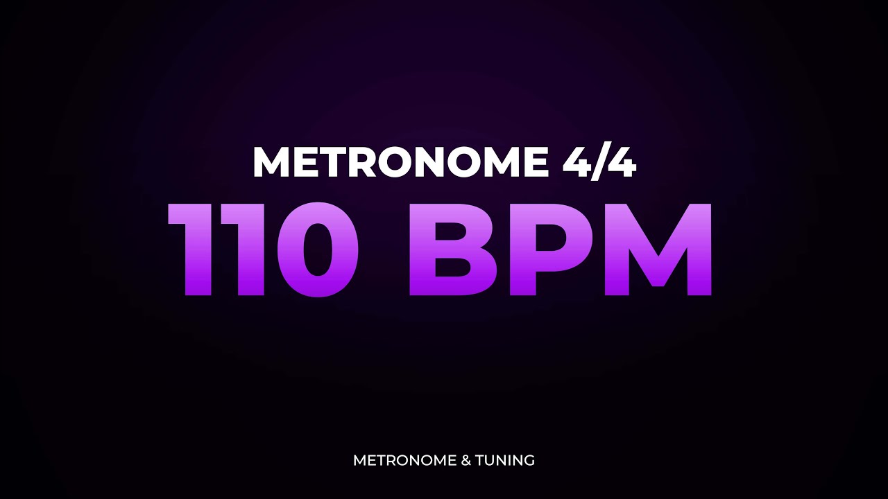 Metronome 110 BPM 4/4 (Beats per minute) YouTube