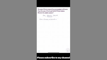 Easy maths ,sum of three consecutive even numbers questions #bankexams #quantitativeaptitude #learn