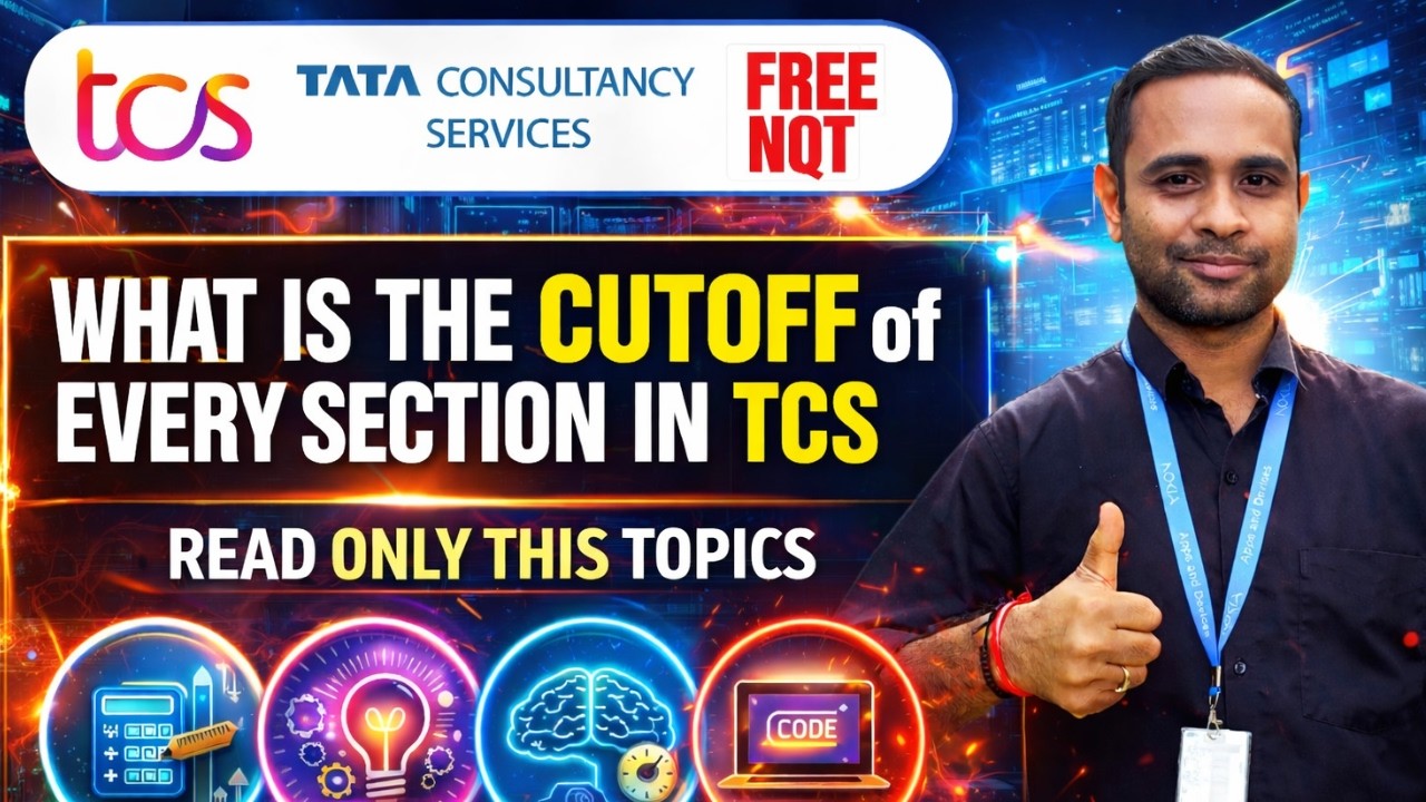 TCS NQT - Cutoff of Every Section in Exam Out | Read Only this Topics now