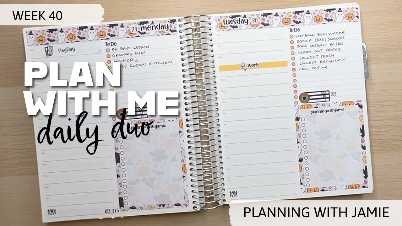 DAILY PLAN WITH ME | ERIN CONDREN DAILY DUO | DAILY DUO PLAN WITH ME ...