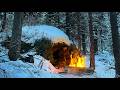 Leave the Tent at Home How to Survive in Winter in a Wild Forest With a Hidden Shelter Under a Stone
