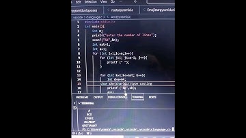 A to Z alphabet triangle in c language #shortsfeed #coding#code #vscode  #B.tech #BCA