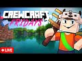 🔴LIVE - CrewCraft Fridays! EP 2 (Survival Minecraft Server)