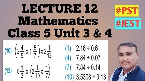 PST JEST TEST PREPARATION Lecturer 12 | Mathematics Class 5 Unit 3 & 4 | @sarangmumtaz8069