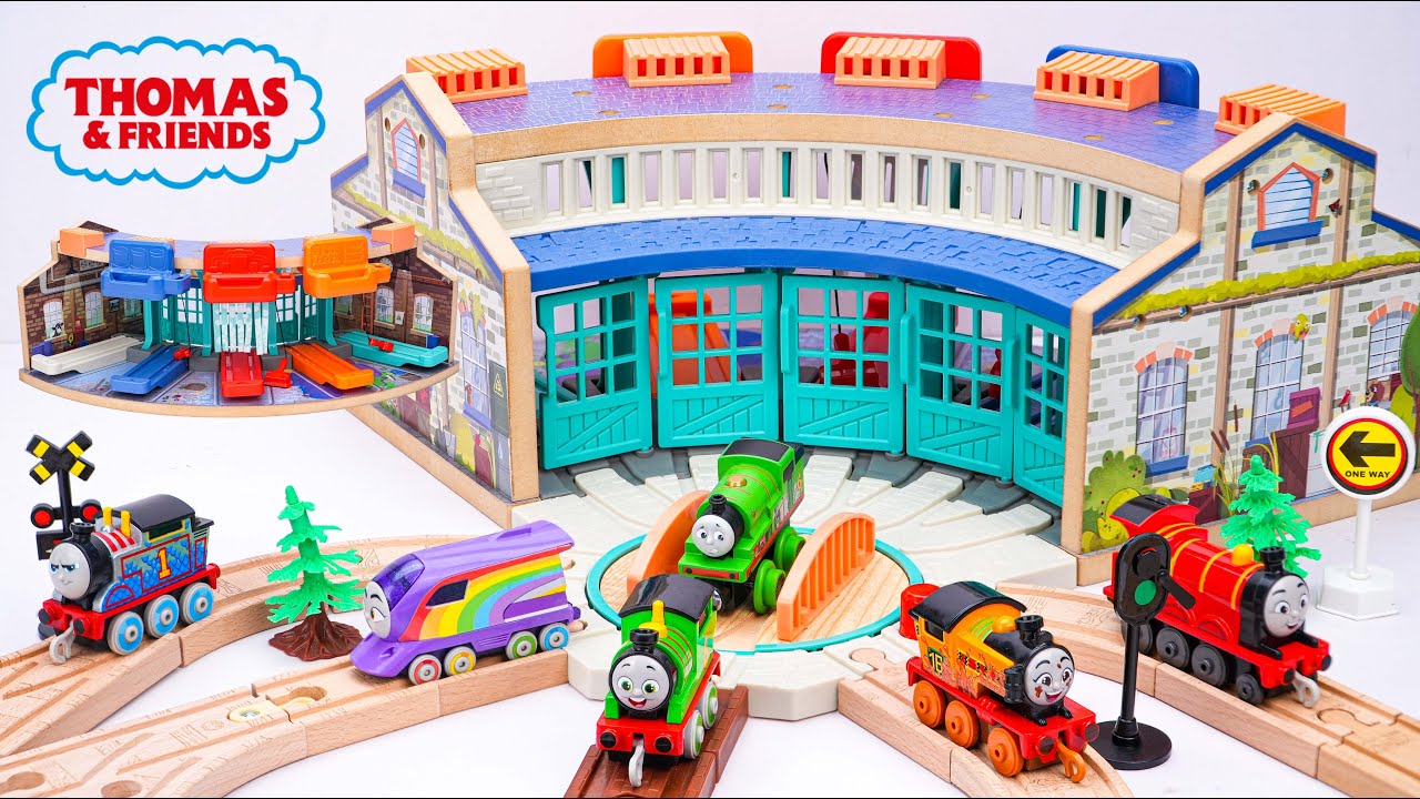 Thomas & Friends Track Toys Collection ASMR | Thomas & Friends Wooden Railway Tidmouth Train Set