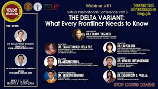 Webinar #61 | “THE DELTA VARIANT: What Every Frontliner Needs to Know”