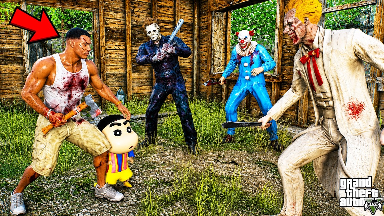 Franklin Hunting Every Monster to Save Shinchan in GTA 5 | SHINCHAN and CHOP