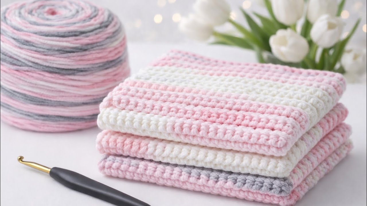 Как связать тёплое и простое одеяло крючком за 3 дня 😄 Пошаговая инструкция по вязанию крючком