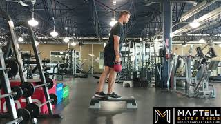 SL Cross Behind Squat w/ Weight
