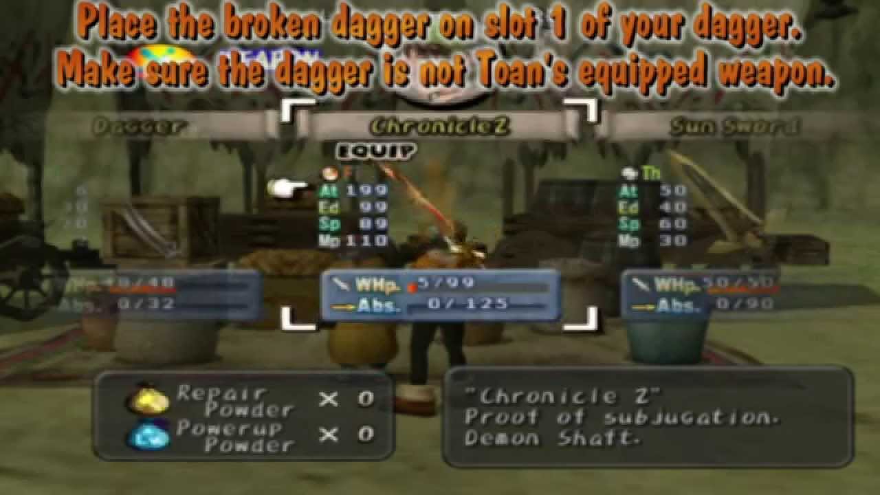 Dark Cloud Glitch - 114 Item Slots, 1 Billion+ Defence, And Unbreakable Swords