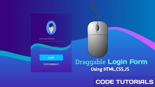 Frosted Glass with Draggable Login Form using HTML CSS JS | login form design | Code Tutorials