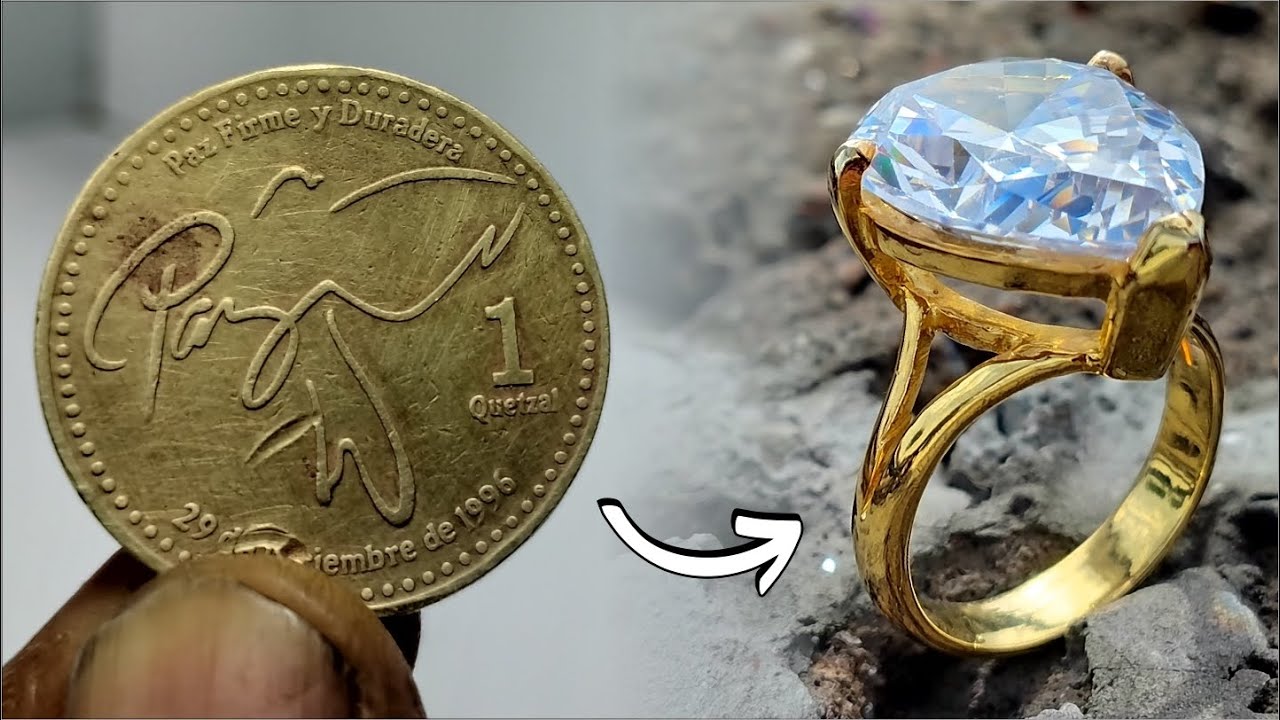 How To Make a Coin Ring | Diamond Coin Ring | Handmade Jewellery - YouTube