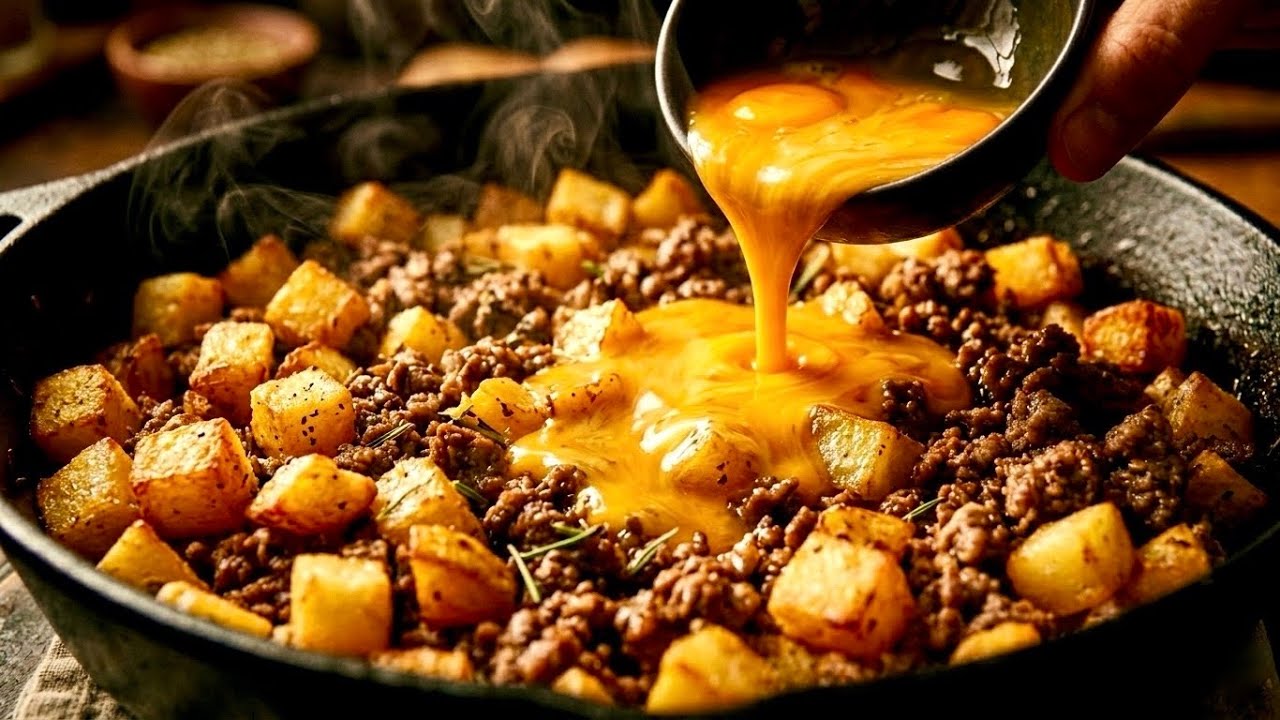 У вас есть картофель и свиной фарш? Тогда вам обязательно нужно попробовать этот рецепт на сковороде