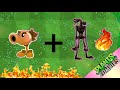 Plants vs Zombies Fusion Hack Animation ( Peashooter FIRE + Siren Head FIRE )