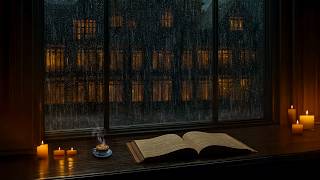 Rainy Attic Sanctuary | Whispering Rain &amp; Crackling Fire for Quiet Hours – Gentle Calm &amp; Peace