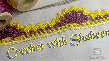Crochet Lace Tutorial for Saree, Kurti, Traditional Dresses|Step-by-Step @crochetwithshaheen0786