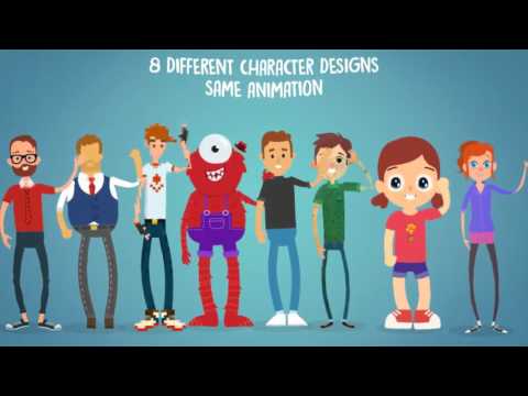 Rigmo - Rigged Character Animation Mockup (After Effects template)