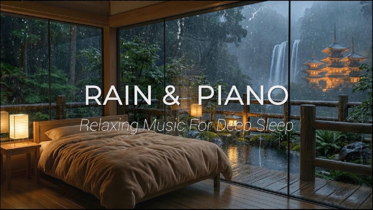 8 Hours of Best Deep Sleep Music - Soft Piano & Rain Sounds for Healing ...