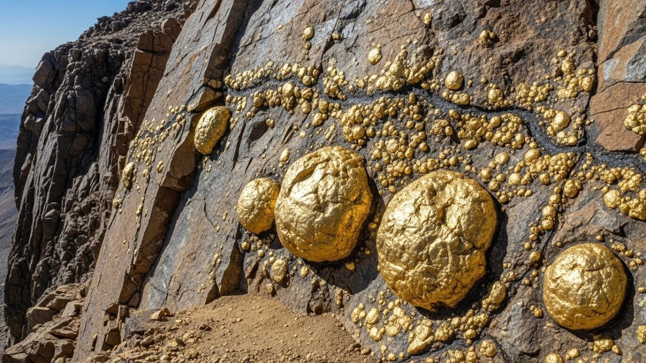 A Million Dollar Uncovering Hidden Gold: Raw Nuggets Found Inside Natural Rock!