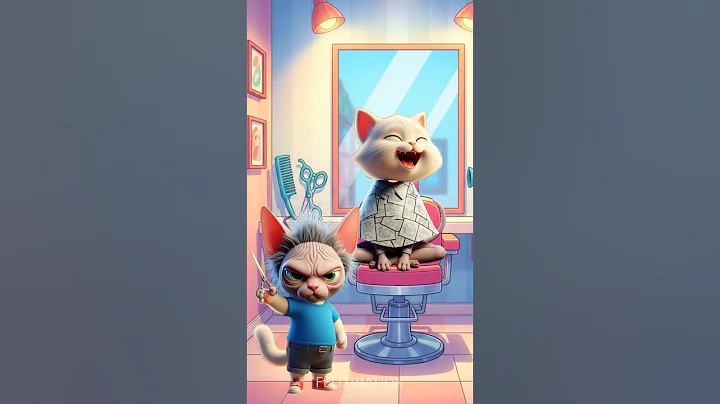 Video 10748761: cat cut kitten funny, cats funny kittens animals, kitten family cat, cat hair cutting