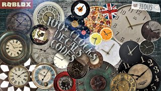 Decals Codes 100  Clocks | Decals Ids | Bloxburg ROBLOX