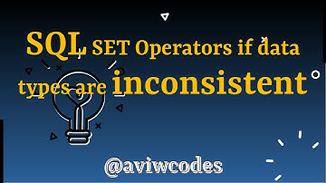 SET Operators if data types are inconsistent
