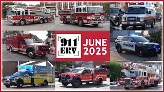 Fire Trucks, Ambulances, and Police Cars Responding Compilation | June 2025
