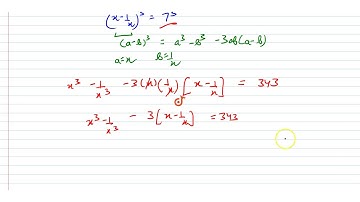If `x-1/x=7` find the value of `x^3-1/(x^3)`