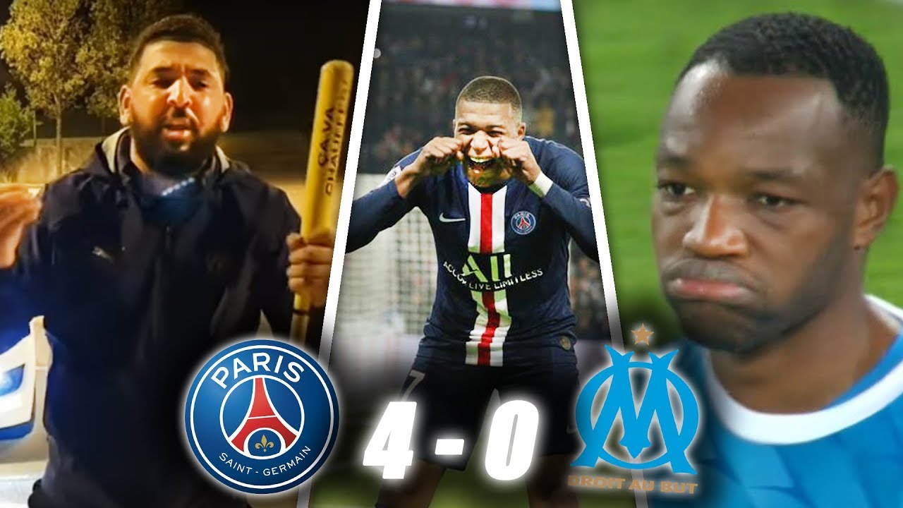 LES ÉNORMES RÉACTIONS PSG OM (4-0) : L’HUMILIATION ! - YouTube