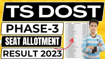 ts dost phase 3 seat allotment 2023 | telangana dost phase 3 allotment