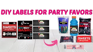 DIY Custom Labels For Party Favors FREE | Custom Party Favors Ep. 2 screenshot 1