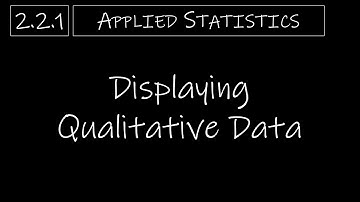 Statistics - 2.2.1 Displaying Qualitative Data