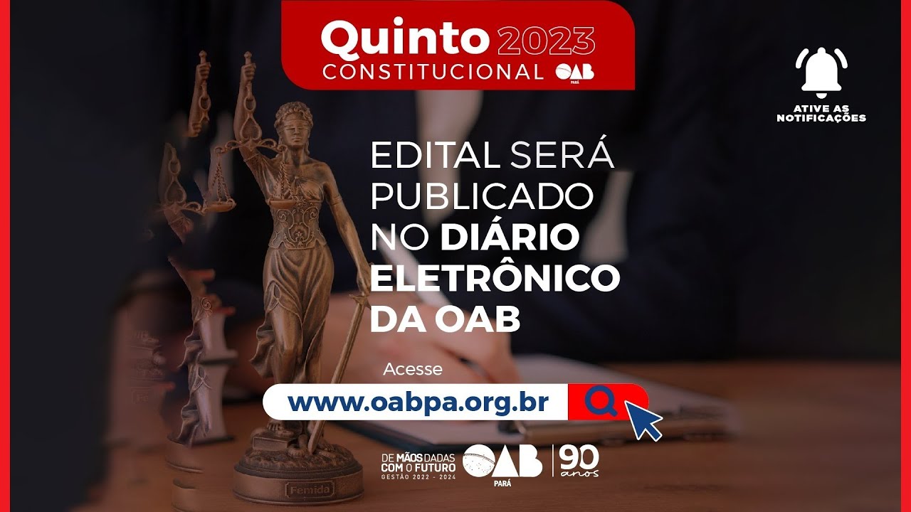 Anúncio da Publicação do Edital do Quinto Constitucional YouTube