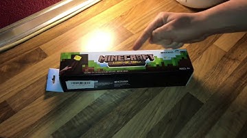 Minecraft light-up torch unboxing and instructions