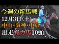 【新馬戦】紆余曲折を経て...遂にマイル女王の愛娘・キュムラスがデビュー!12月3日(土)の新馬戦に出走予定の有力2歳馬10頭を紹介します!【最終追切】【pog22-23】