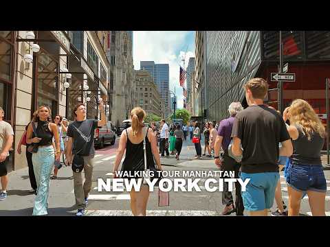 NEW YORK CITY WALKING TOUR MANHATTAN Broadway, Union Square, 5th Avenue, 6th Avenue, Bryant Park, 4K