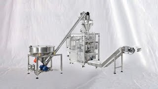 powder packing bagging with screw auger feeding&final produts output Pulver-Verpackungsmaschine