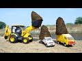 JCB 3DX Loading Cow Potty Bolero Pickup ? Mahindra Tractor Accident River Pulling Out JCB | CS Toy