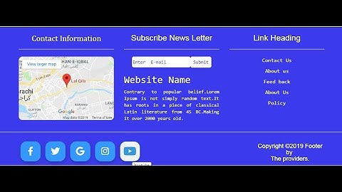 How to Make a Responsive Footer | Modern Footer Design with Animation