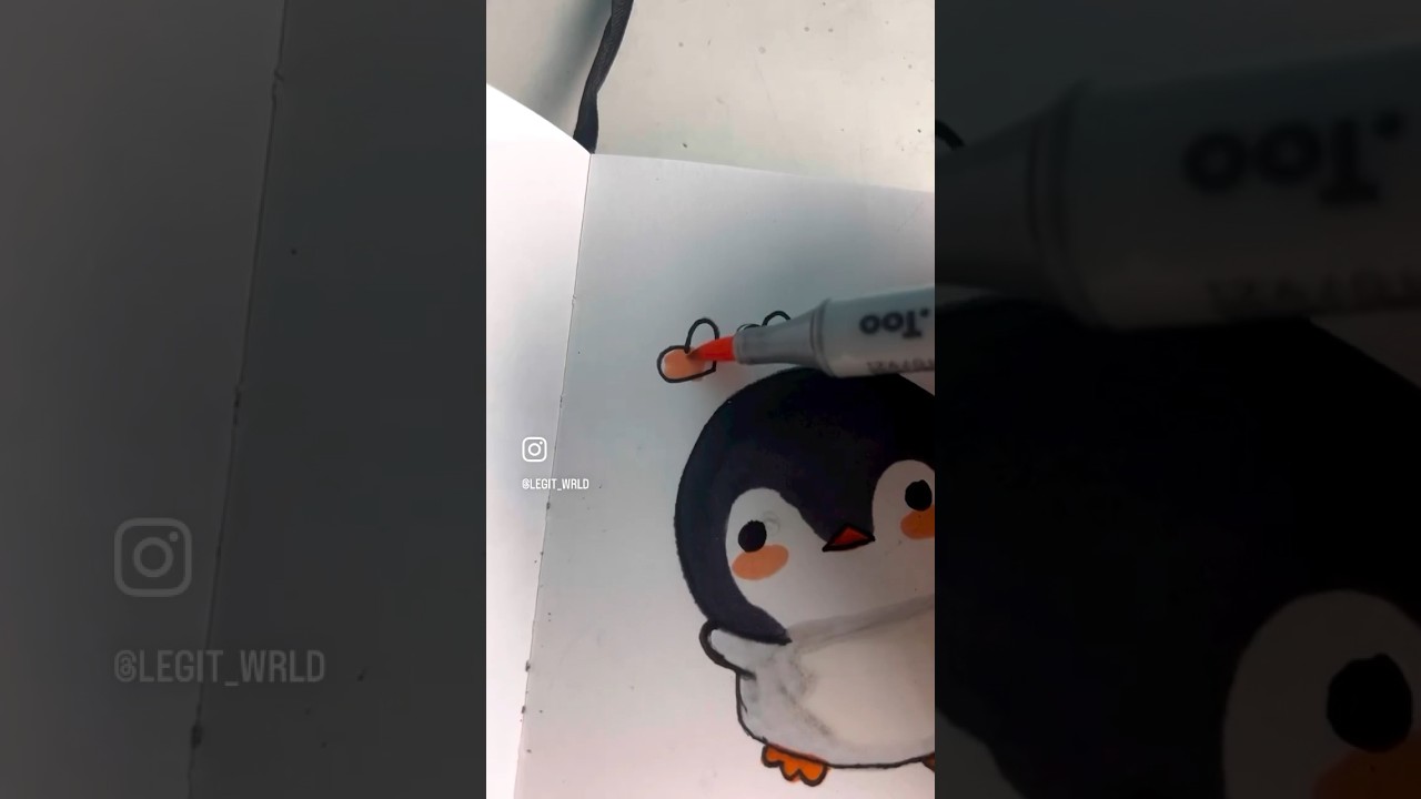 Tiny Sketchbook Drawing: Penguin! 