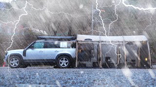 💰💰Кемпинг на два миллиона долларов??☔В снежный дождь🌪️В ветер🌞В солнечный свет / Land Rover Defender