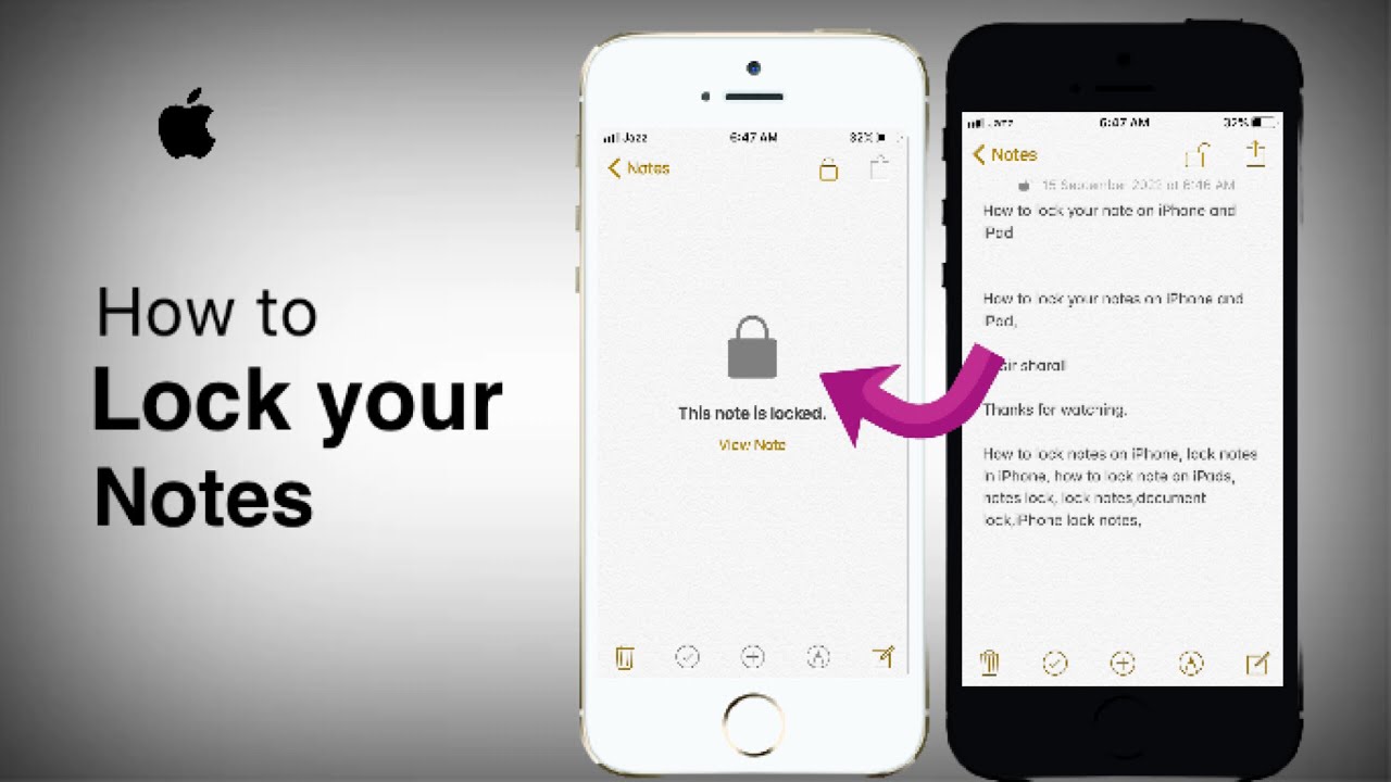 How to lock your note on iPhone and iPad - YouTube