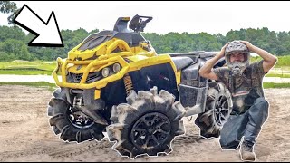 I ROLLED MY CAN-AM! | Deep Water Four Wheeler Riding!