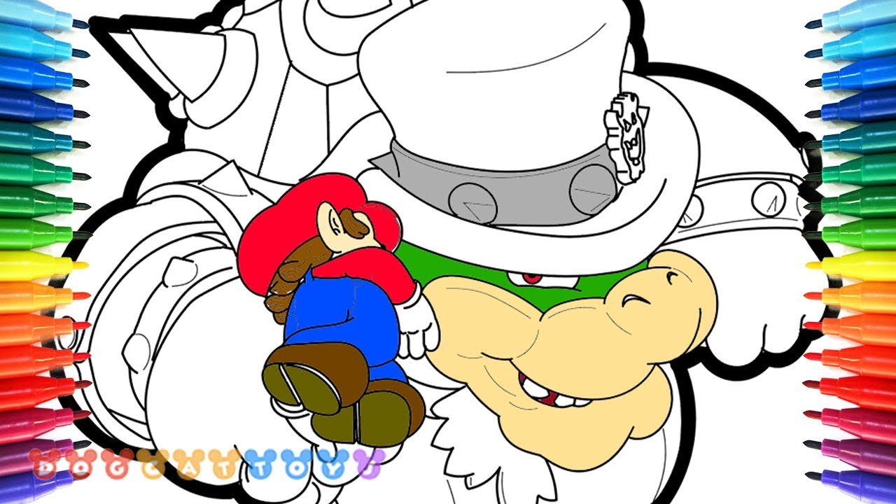 How to Draw Super Mario Odyssey, Mario vs Bowser #62 | Drawing Coloring ...