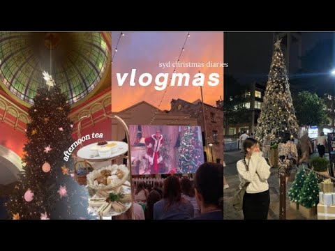 【syd diaries011】シドニーのクリスマスマーケット巡り, 屋外で映画 🎞✨vlogmas in Sydney pt1🎄
