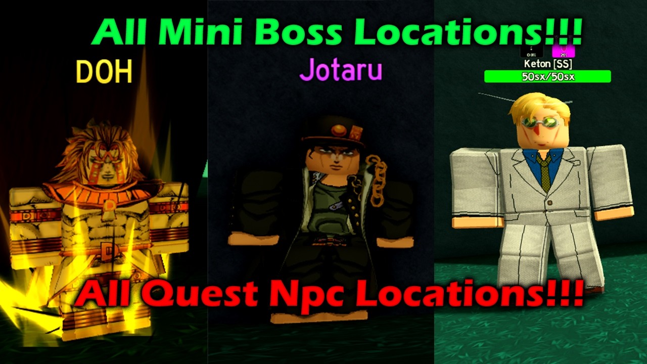 All NPC Quest and Mini-boss Location in Anime FIghting Simulator ...