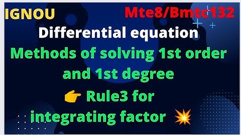 differential equations||mte8||bmtc132||exact equations||unit2||part6|| @Math
